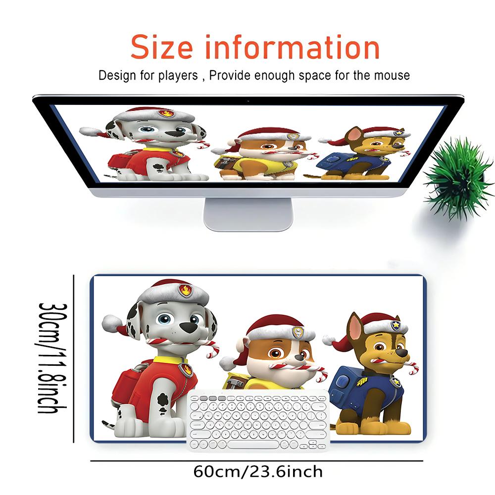 Paw Patrol Holiday Edition Large Gaming Mouse Pad Nonslip Rubber Base Waterproof Desk Mat For Office Pc Laptop