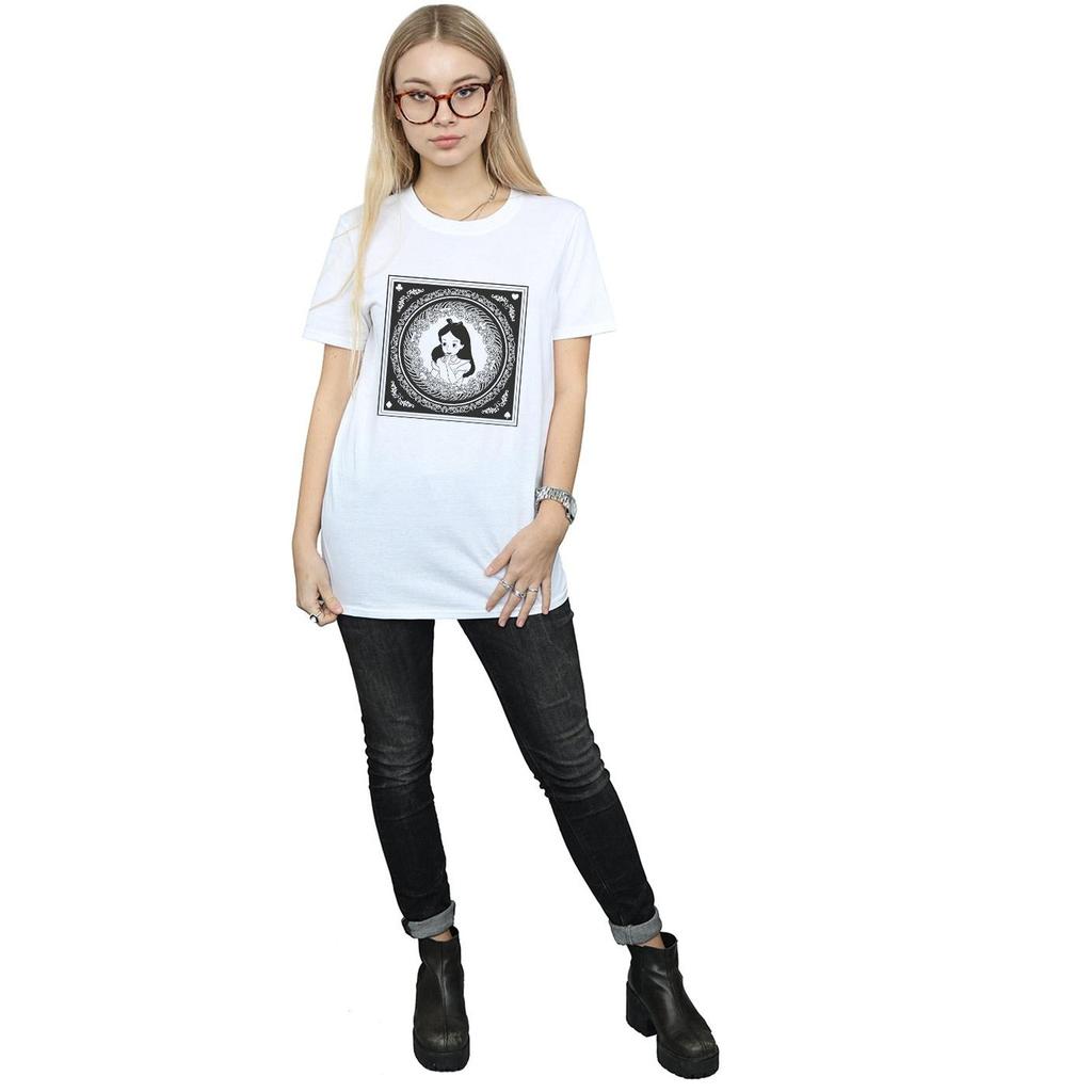 Disney Womens/Ladies Alice In Wonderland Box Cotton Boyfriend T-Shirt