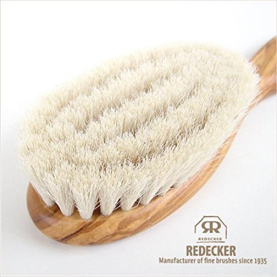 Redecker Natural Baby Brush (Goat Hair, Olive)