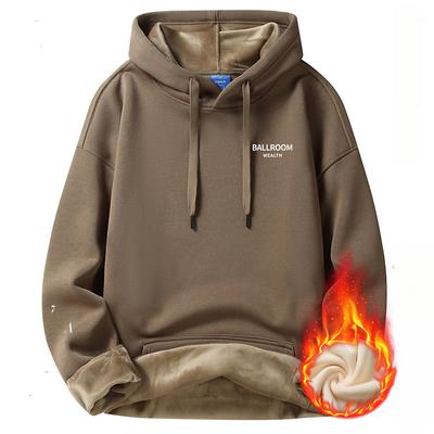 Hooded Sweatshirt Men's Spring, Autumn and Winter 420g Heavyweight Youth Round Neck Loose Casual Hoodie Jacket