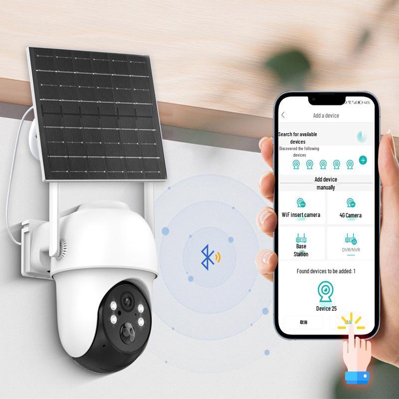 HD Solar PTZ Outdoor Monitoring Camera, WiFi & 4G US/EU Versions, ICSee Compatible.
