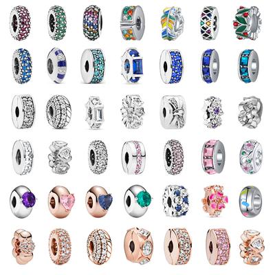 Neue Bunte Zirkon Glänzende perlen Fit Mode 925 Original Armbänder 925 Sterling Silber Perle für Frauen DIY charms Mode schmuck