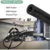 Fuel Line Hose, 6.5mm ID 13mm OD 4.9ft Length, NBR Rubber High Pressure Heat Resistant Gas Line Hose Oil Hose W 4pcs Clamps for Automotive Fuel