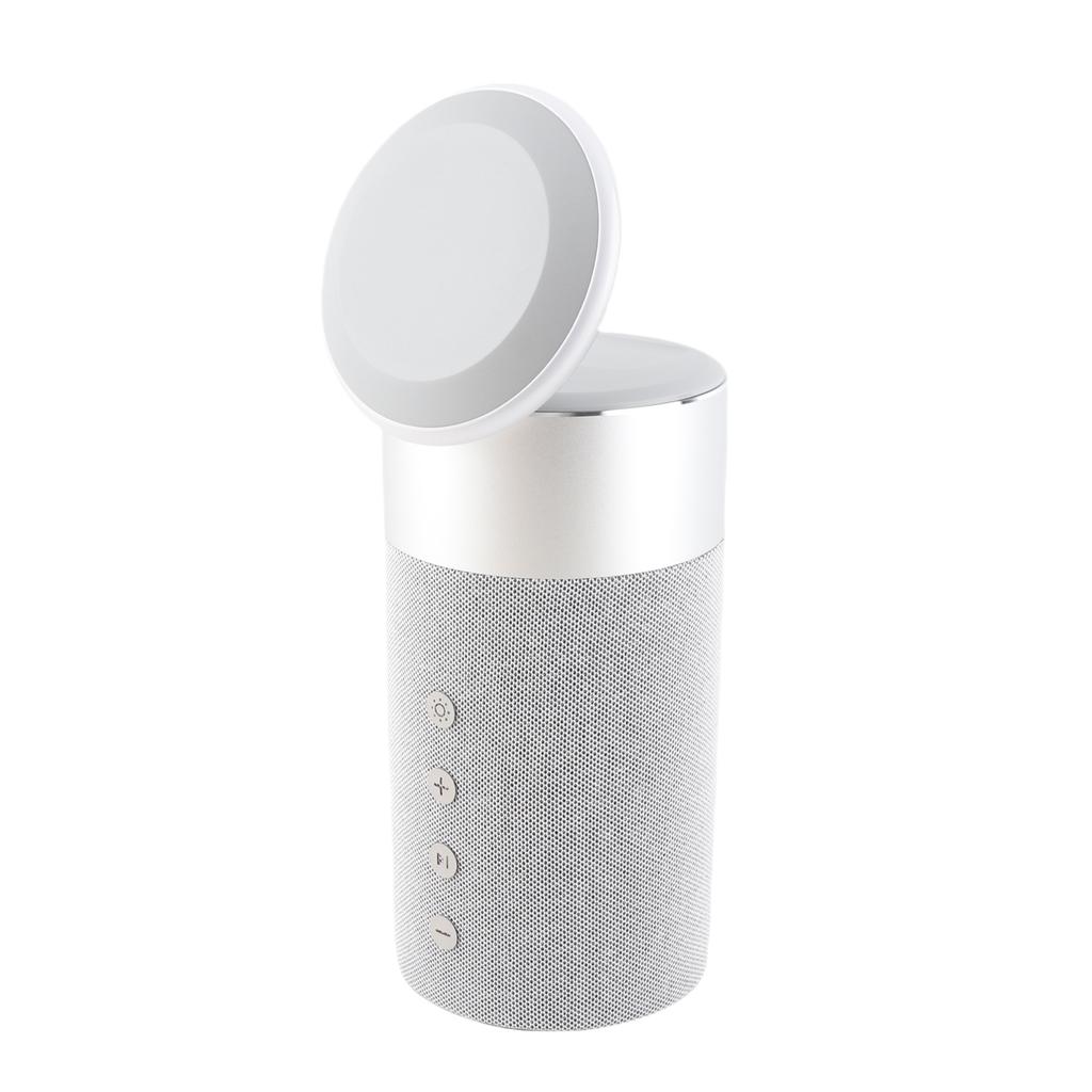 Wireless Charging BT Speaker with Night Light Multifunctional Wireless Charger LED Night Lamp Phone Stand Portable