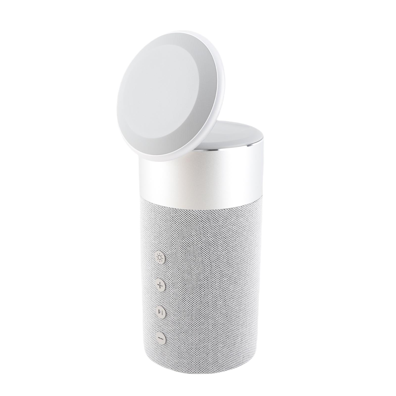 

Wireless Charging BT Speaker with Night Light Multifunctional Wireless Charger LED Night Lamp Phone Stand Portable серый