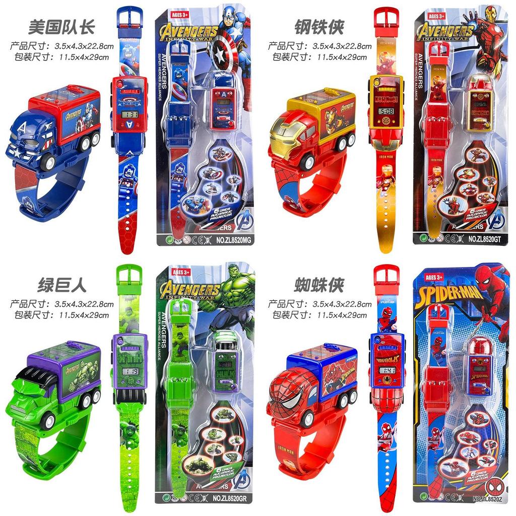 Reloj de Proyección Electrónico de Juguete para Niños de Spider Man Con Pantalla de Hora Para Juego Interactivo