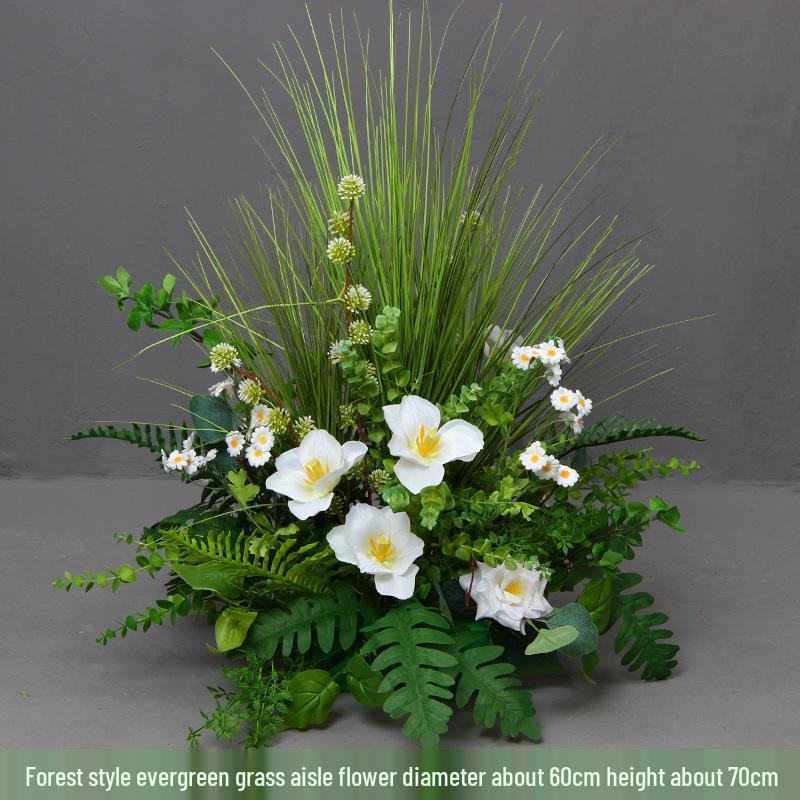 Mori Style Artificial Wedding Floral Aisle Decoration