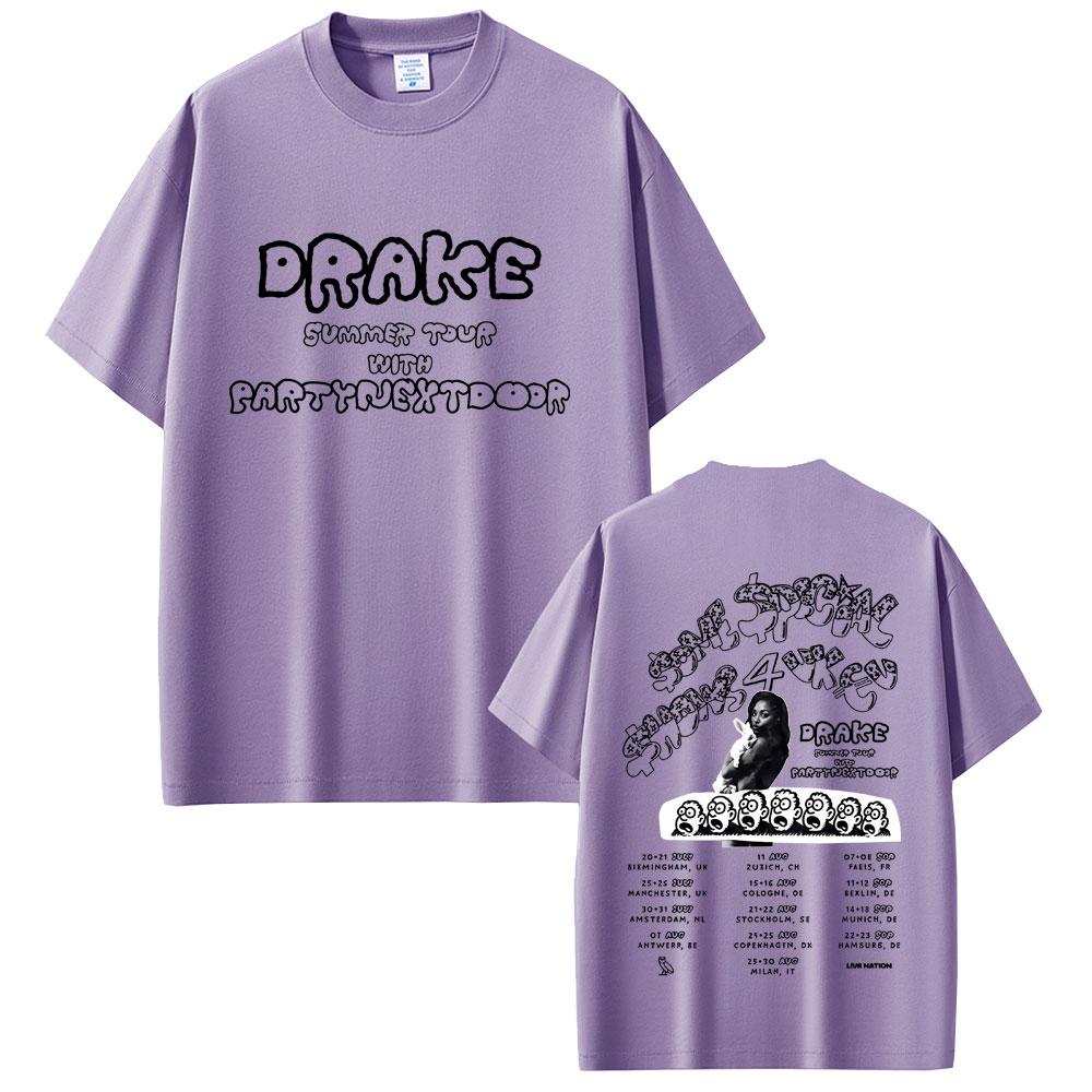 Tricou Rapper Drake Turneu Europa cu Partynextdoor 2025 SSS4U Some Sexy Songs 4 U tricouri Bărbați Femei Hip Hop Fashion Tricouri