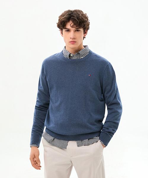 TOMMY HILFIGER Essential Cotton Crew Neck Sweater (T12G0Kpo100Mt1Dvi)