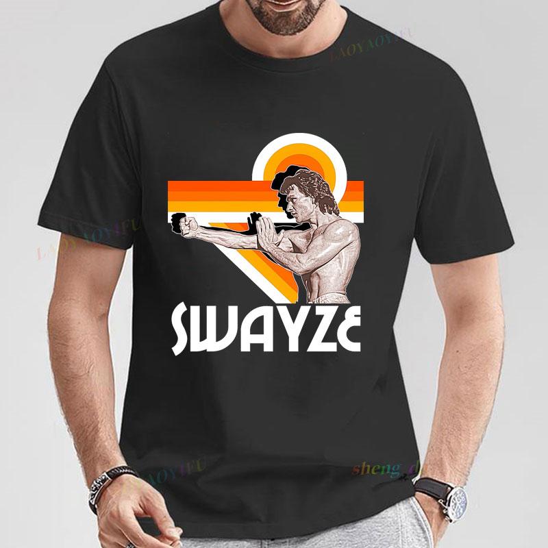 

Patrick Swayze Fan Gift Camiseta Hombre Pure Cotton Crew Neck Adult T-Shirt Retro Style Casual Loose Gothic Man Clothing 5XL різнокольоровий