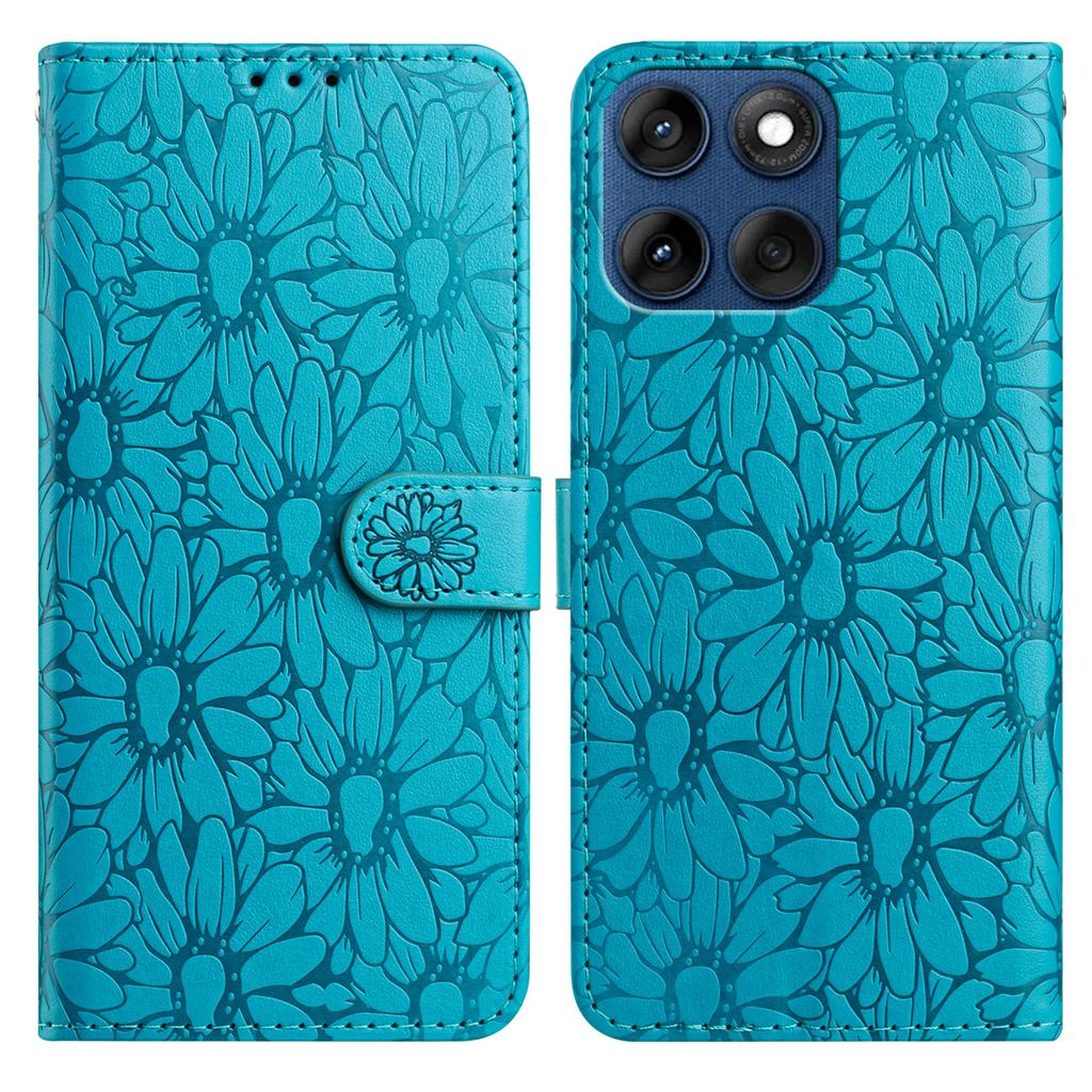 10barevné pouzdro na flip kartu s embosovanou sedmikráskou pro Motorola Moto E13 E20 G05 G54 Edge 40...