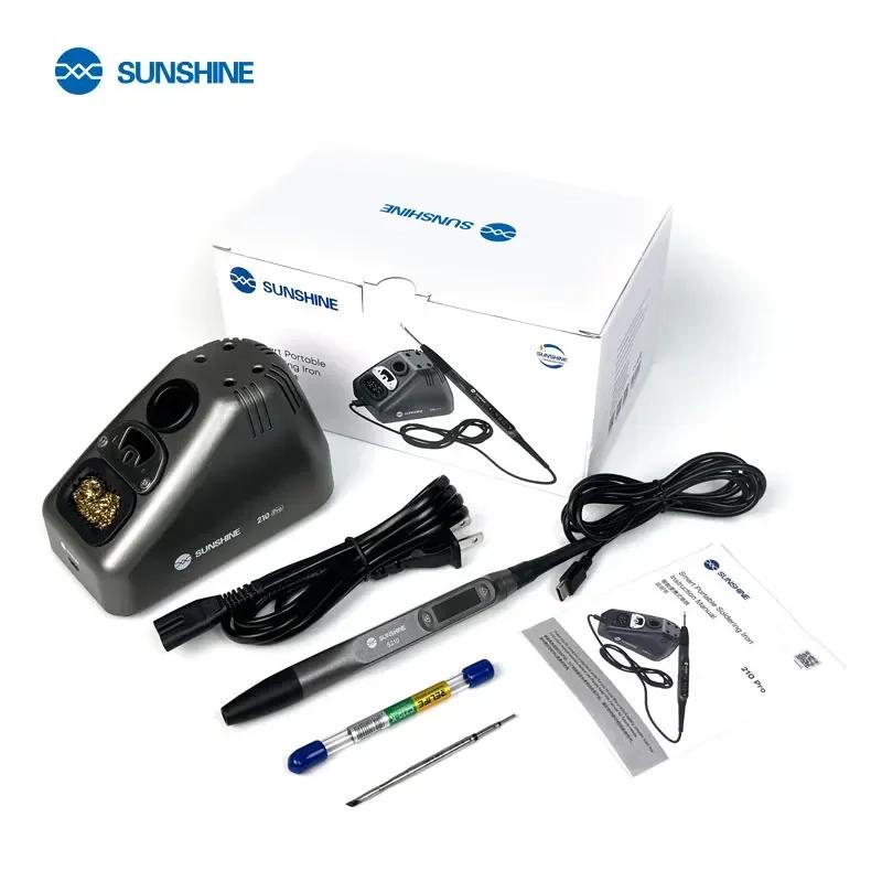 

SUNSHINE S210 Pro Electric Soldering Iron with LED Display C210 Series Soldering Iron Tip Rapid Heating Welding Station US