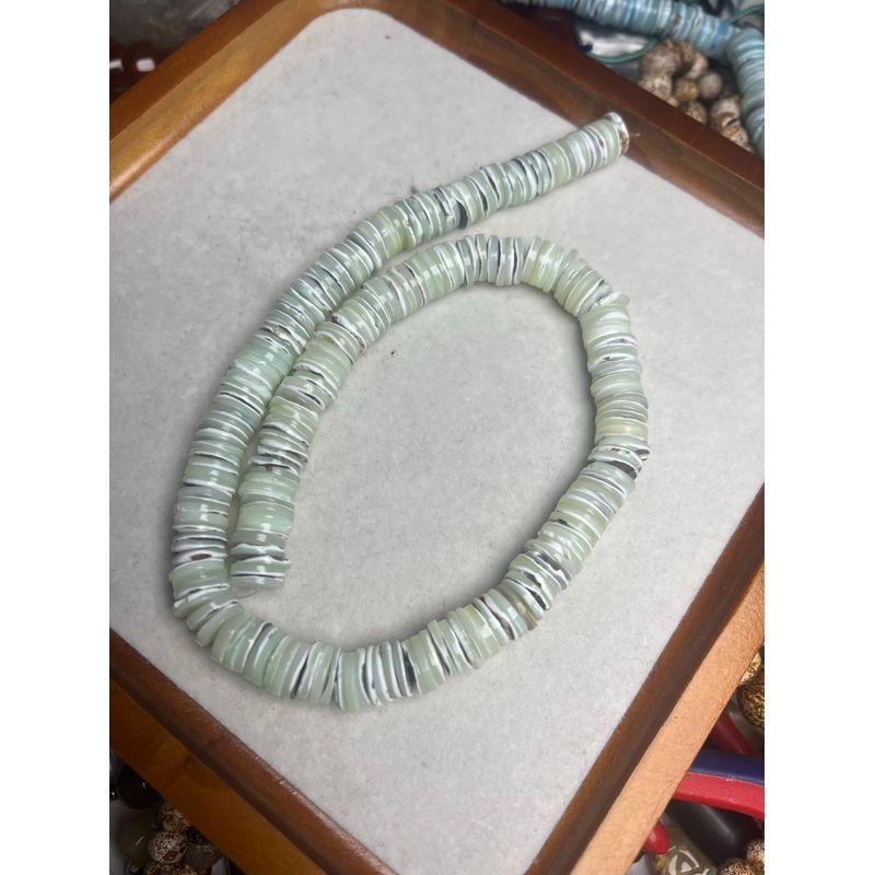 

Natural Shell Middle Hole round Spacer DIY Necklace Bracelet Anklet Earrings Jewelry Accessories Material Loose Beads with Beads R 9-10mm natural light green shell spacer