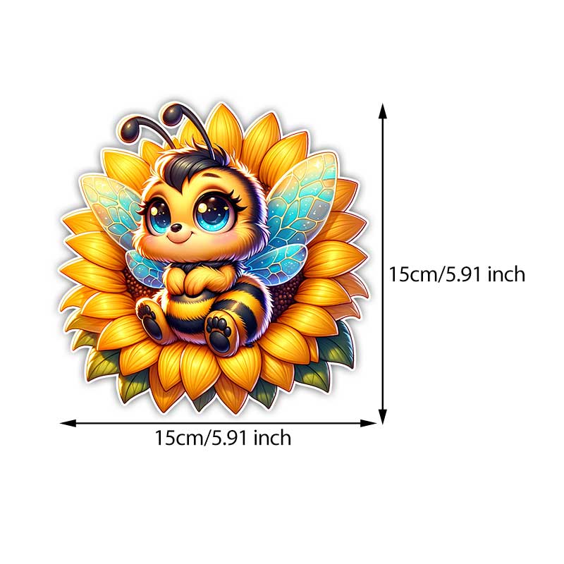 

Car Sticker Honey Bee Waterproof Vinyl Decals Auto Body Window Bumper Decor Motorcycle Helmet Stickers TM370 C-15cm Longest Side