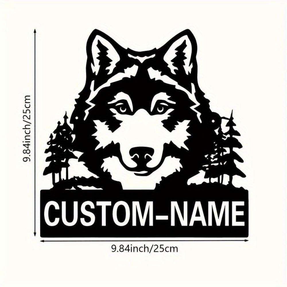 

Wolf Shaped Metal Wall Art, Reusable Rustic Animal Decor, Easy Install Modern Handcrafted Look for Home