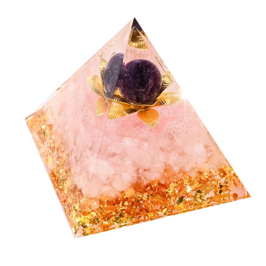 Orgonite Crystal Orgone Pyramid Tower Energy Nature Reiki Healing Chakra 6cm x 6cm (26)