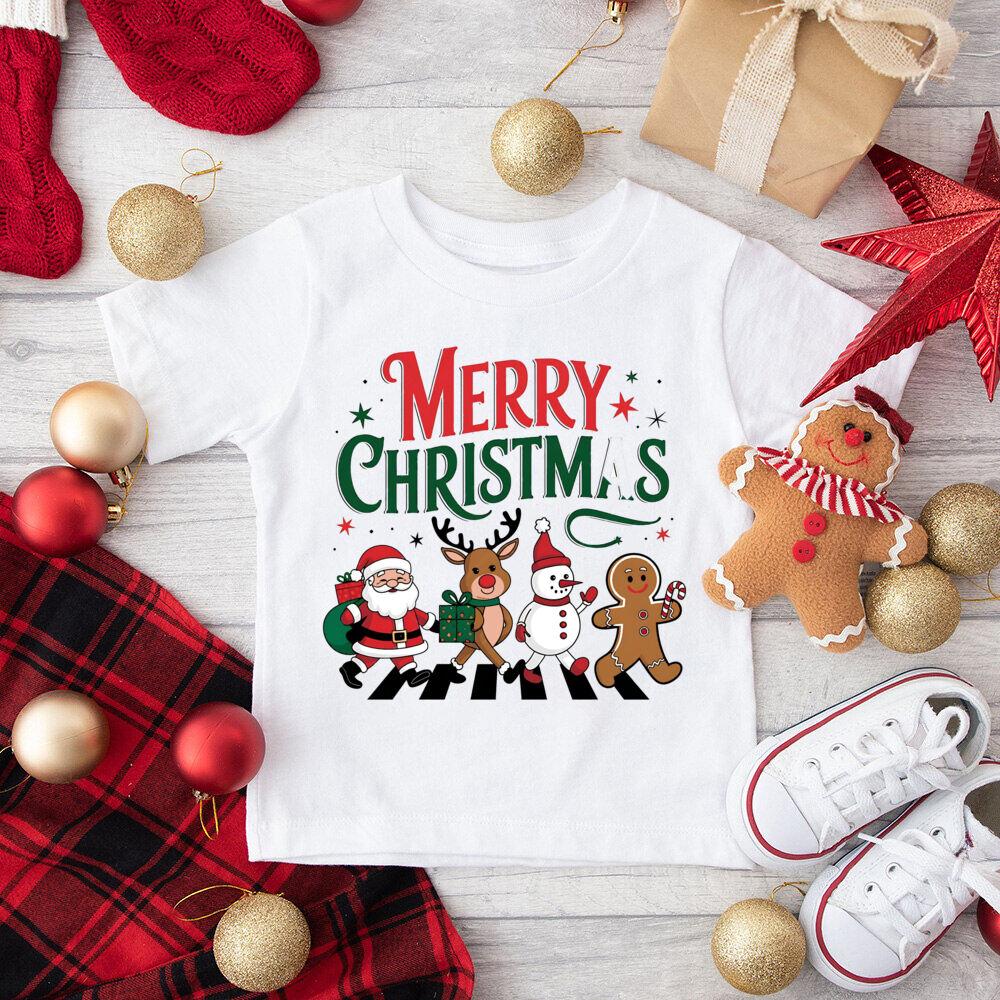 Just A Girl Who Loves Christmas Printed Kids Shirts Child Christmas Party T-shirt Top Xmas Vibes Outfit Child Short Sleeve Tee