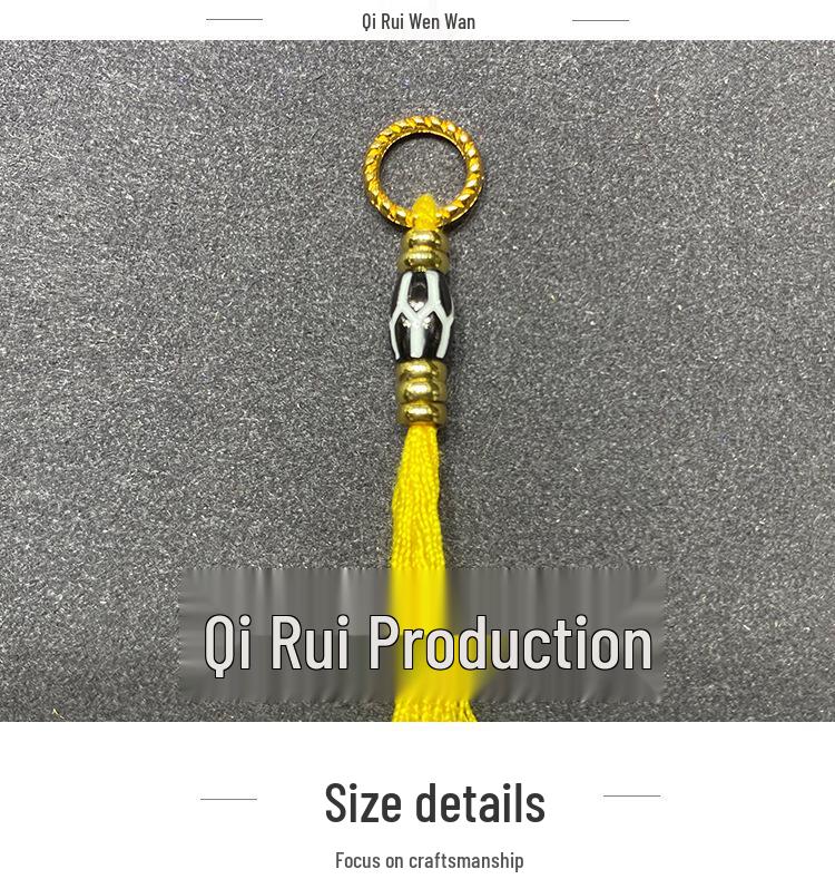 High-End Black Gold Dzi Inlay 108 Bead Pendant Necklace Accessory