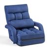 Floor Chair, 5 Adjustable Positions Folding Floor Gaming Chair with Back Support, Armrests, and Cushion, Sturdy Metal Frame with Recycled Foam and