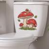 Fun-m145 Painted Mushroom Snail Toilet Post Bathroom Bathroom Decorative Wall Stickers Self-adhesive