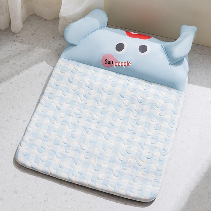 L-shaped Cooling Quilted Dog and Cat Mat with Backrest for All Seasons