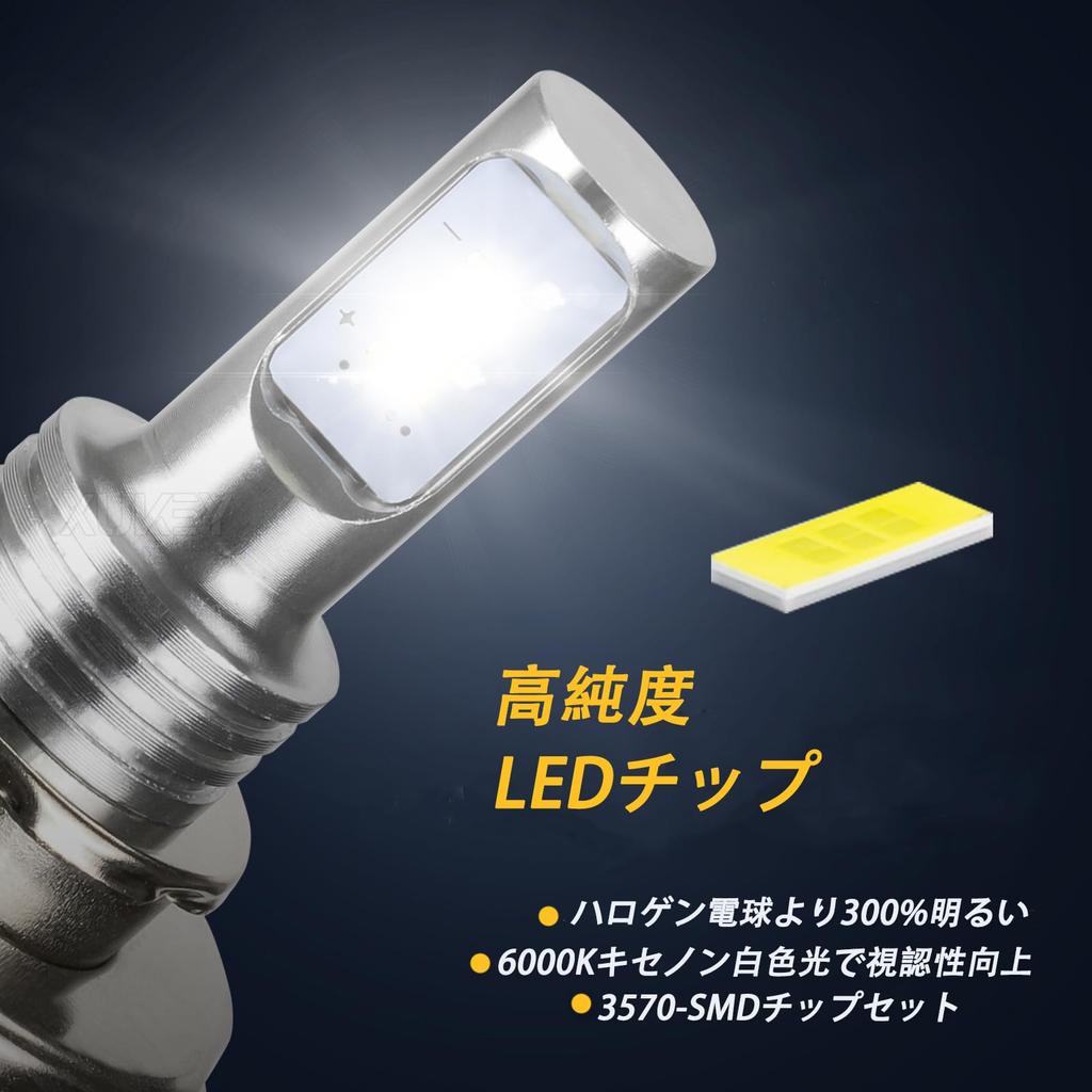 AUTOXBERT H4 HS1 LED Motorradscheinwerferlampe, Ausgestattet mit hochhellen 3570SMD-Chips, 6000K