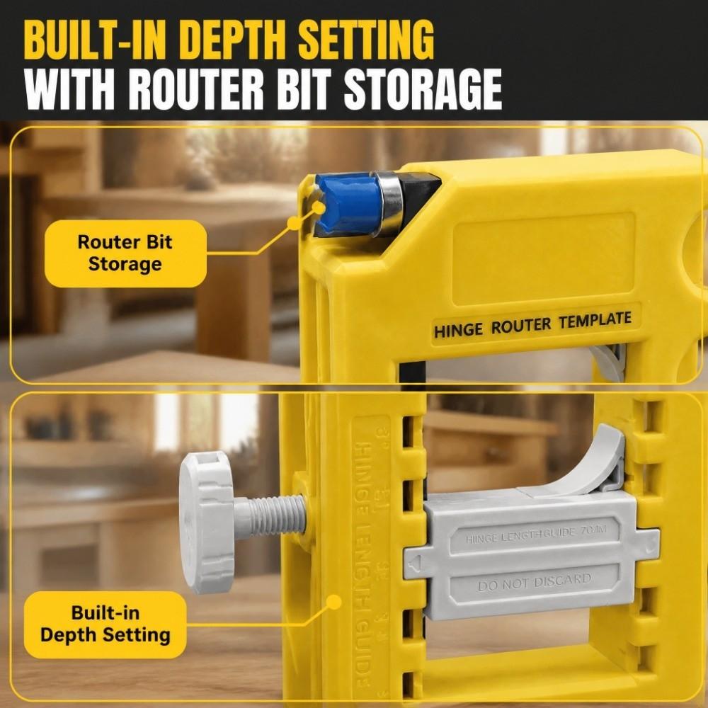 Square Door Hinge Router Template Adjustable Door Hinge Mortiser Door Hinge Jig Home Improvement
