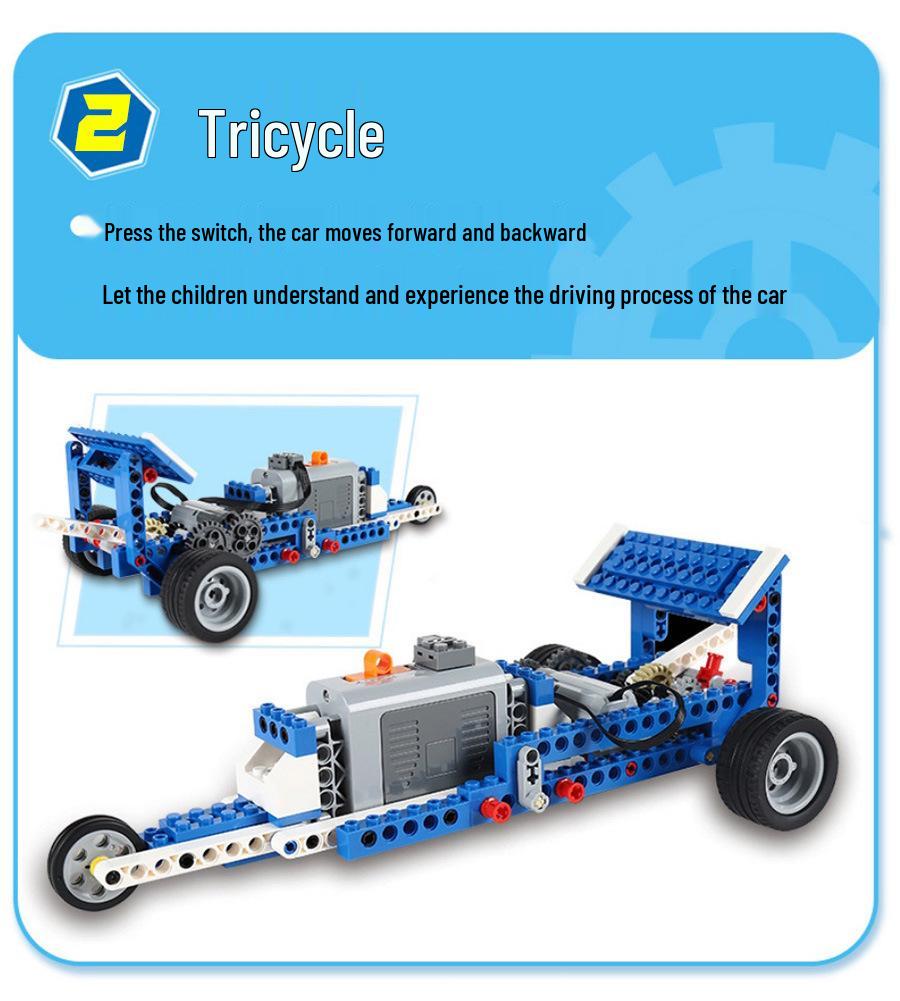 Lego-Compatible Programming Robot with Technic Building Blocks for Educational Play