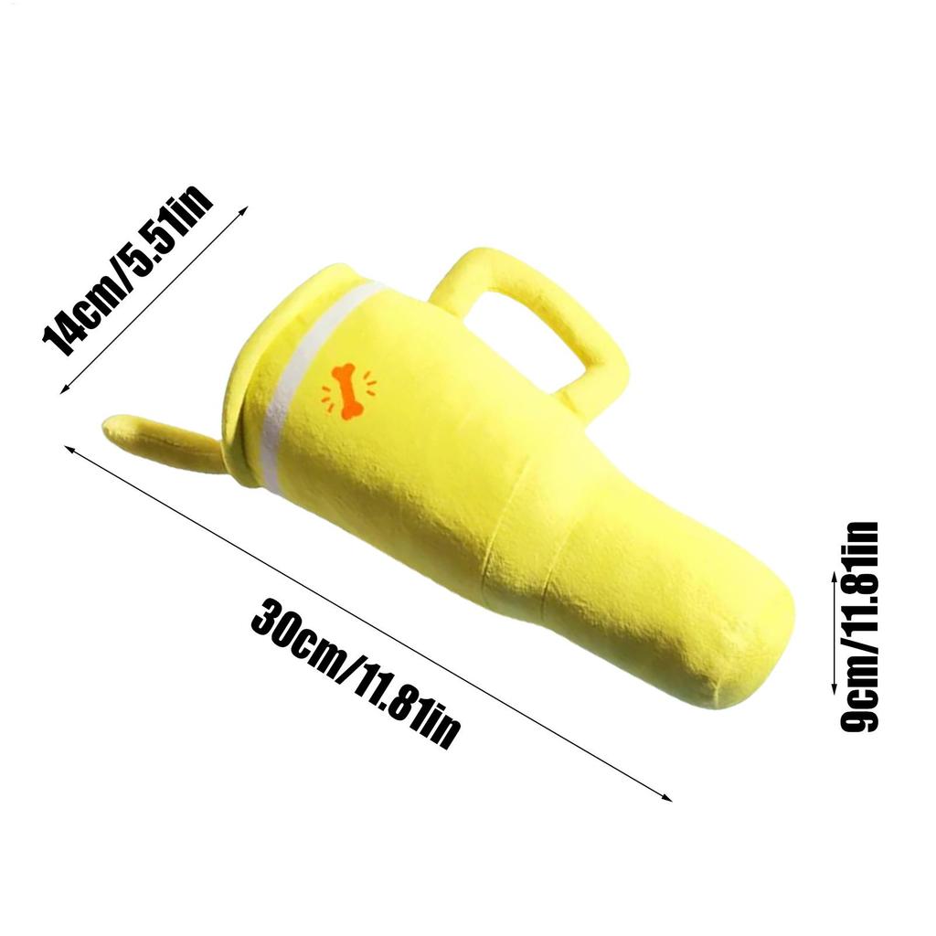 Squeaky Toys For Dogs Plush Water Cup Chew Toy For Puppy Boredom Relief Teether For Large Medium Small Breeds Chew Play Training
