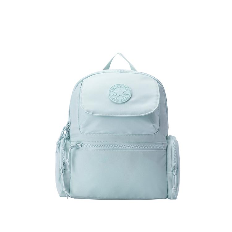 Converse Casual Zipper Multi-Pocket Polyester Backpack Small Men Backpacks Sky-Blue CV2513030PS-004 Azure,Small
