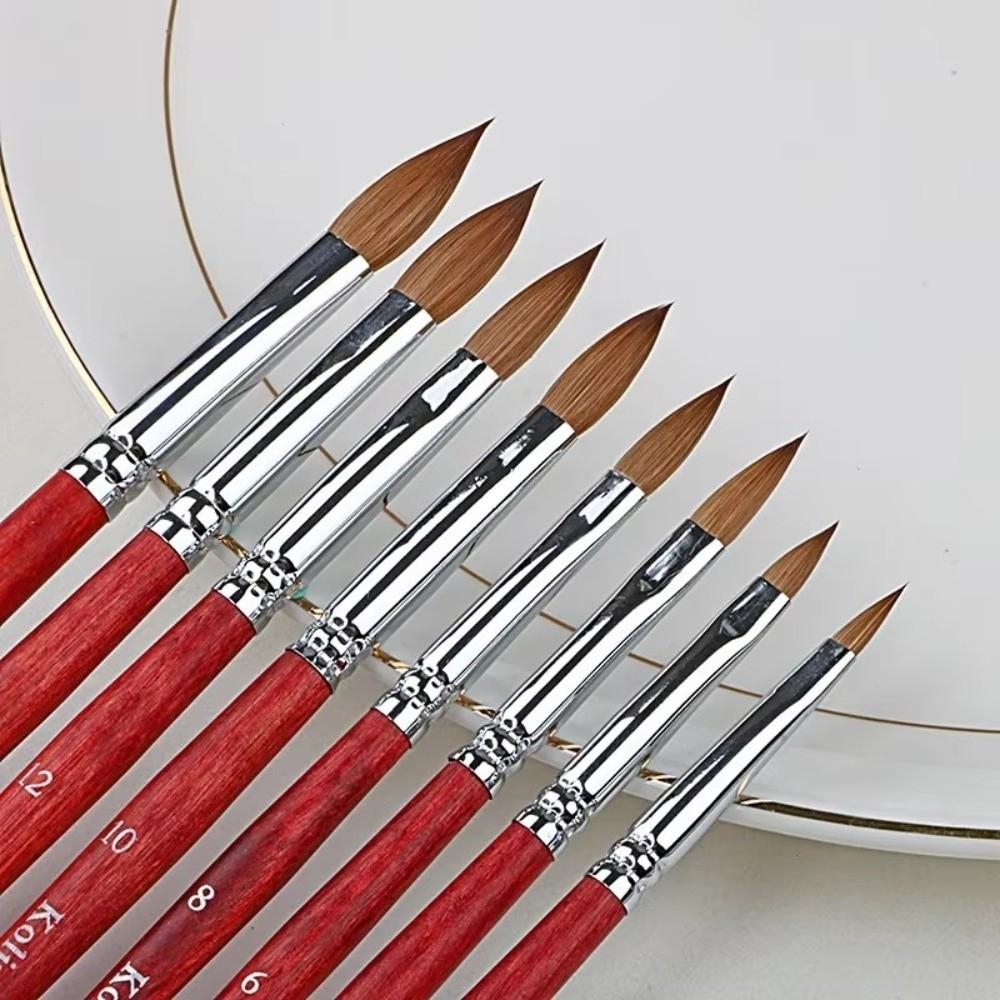Wood Handle Nail Art Brush Acrylic UV Gel Brush Professional Liner Drawing Brushes  Nail Art