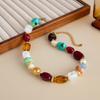 Irregular Shape Beaded Clavicle Jewelry Maillard Style Irregular Necklace Jewelry  Daily Wear