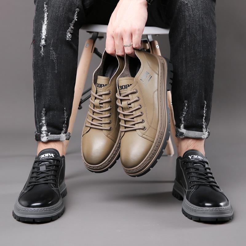 Men's Autumn/Winter Chelsea and Martin Boots: British Style, Thick-Soled Leather, Low/High-Top Work Boots