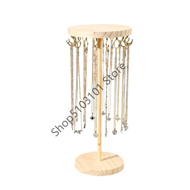 Jewelry Display Holder Necklace Earrings Bracelets Display Stand Desktop Jewelry Storage Rack With Hooks