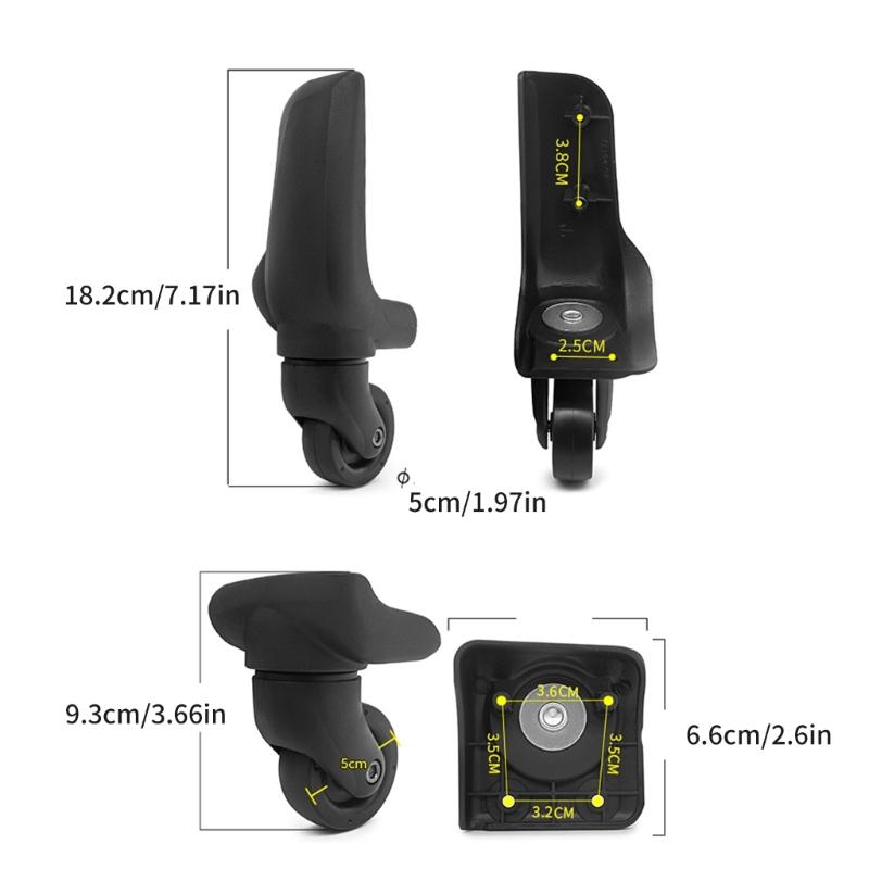 4pcs Luggage Caster Replacement Set Smooth Rolling And Practical Design Suitcase Spare Parts For Business Traveler