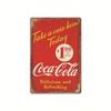 Vintage Cola Logo Metal Poster Retro Decorative Cola Tinplate Plaque Wall Frameless Decoration Suitable for Cafe Restaurant B