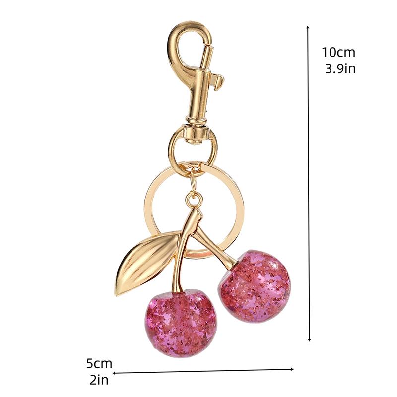 Cherry Fruit Keychain Pendant  Cherry Charm Pendant For Bag Women'S Handbag Shoulder Bags Keychain Attachment Parts