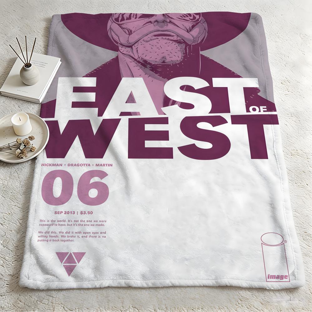 comic EEast Of Westt Throw Warm Soft Flannel Blanket Multiuse for Sofa Bed Camping Travel Nap