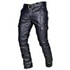 JKQYYSG Erkek Deri Pantolon, Erkek, Motosiklet, Uzun Boy, Biker Pantolon, Sahte, Büyük Beden, Bahar,
