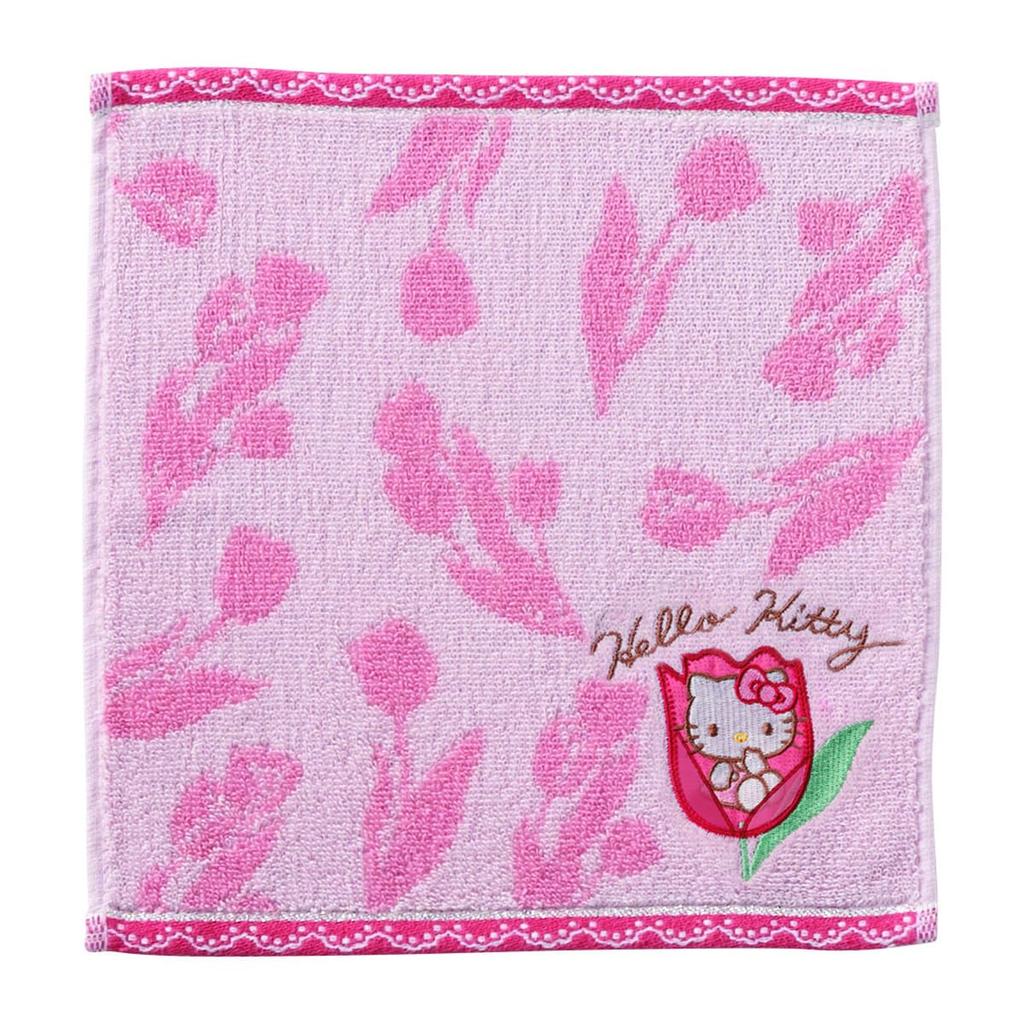 Marushin Mini Hand Hello Kitty Bloom Kitty Antibacterial and Odor Perfect As a Birthday Product 3725002600 Towel, Towel, Handkerchief, 100% Cotton,