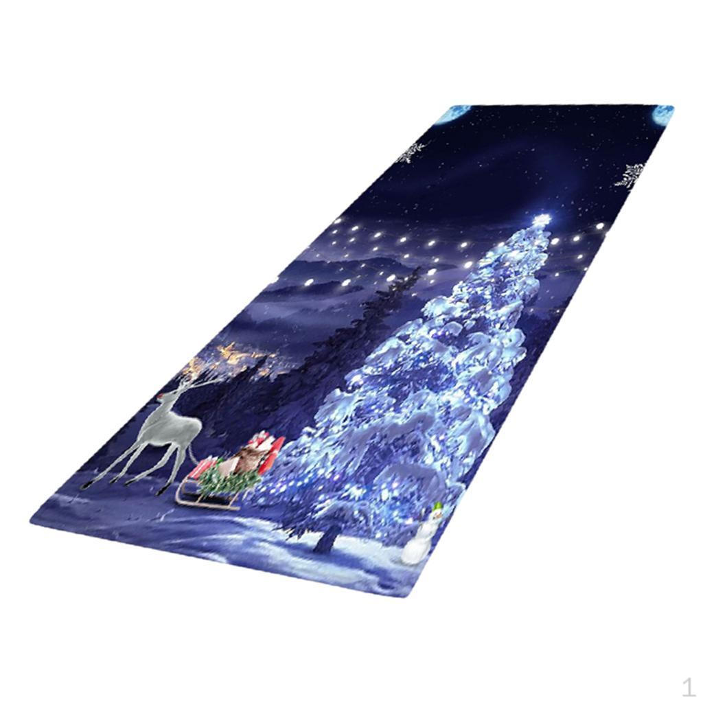 3D Effect Christmas Area Rug Carpet 120x40cm for Home Decoration