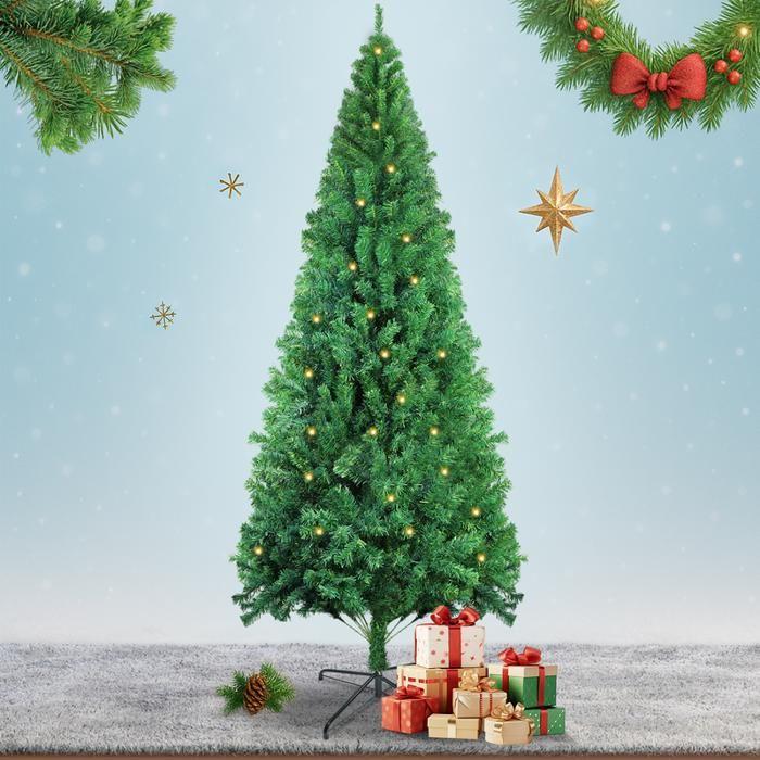 Sapin de Noël artificiel - NETTLIFE - 210 cm - Vert - Branches denses - Diamètre 100 cm