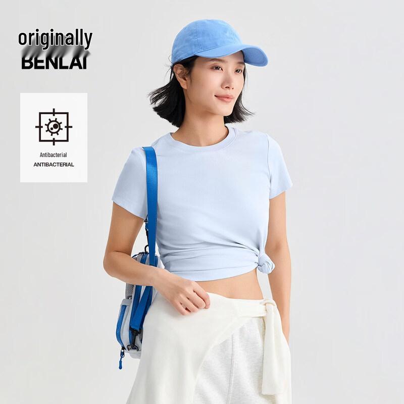 Benlai Women s Antibacterial Slim Fit Round Neck Short Sleeve T-Shirt XL