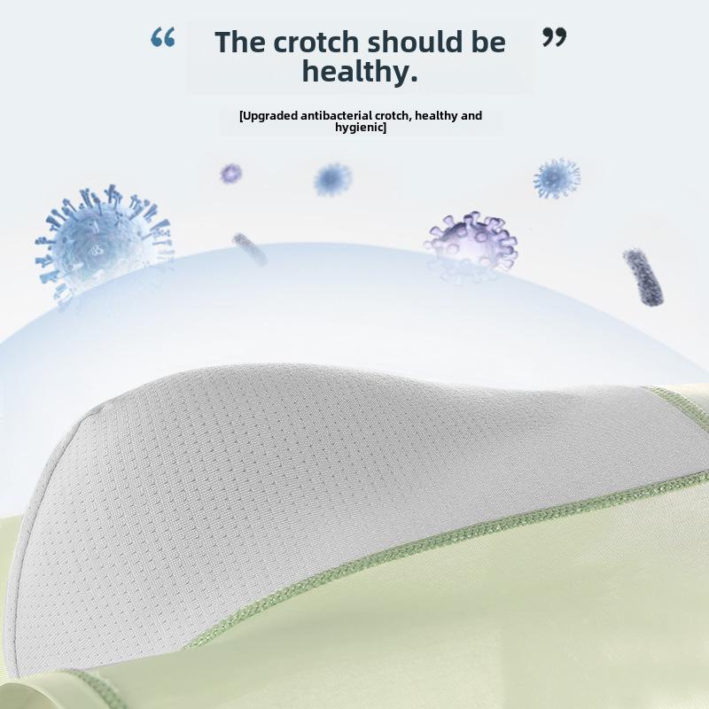 Men's 5A Antibacterial Ice Silk Boxer Briefs - Quick-Dry, Breathable, Lightweight, Large Size