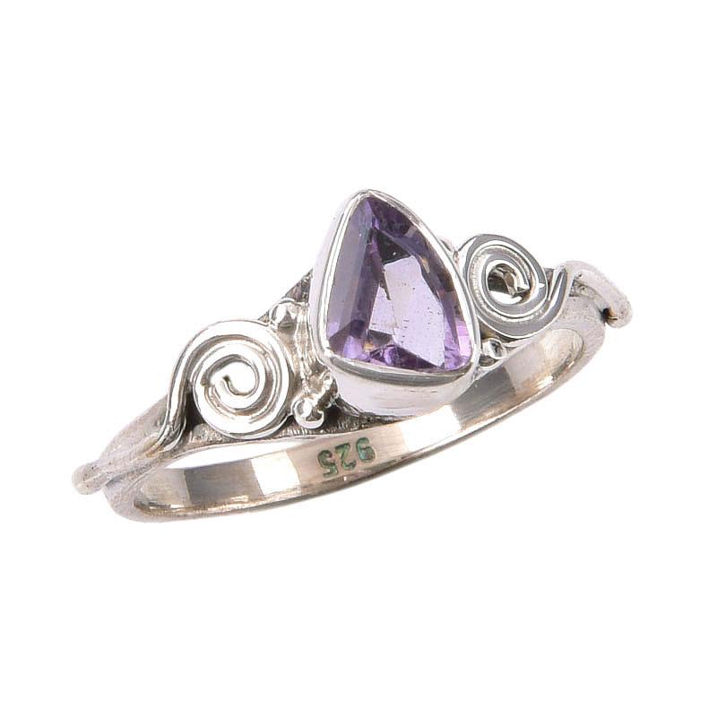 Natural Pink Amethyst Gemstone Handmade 925 Sterling Silver Gift Ring S.6 e4A36