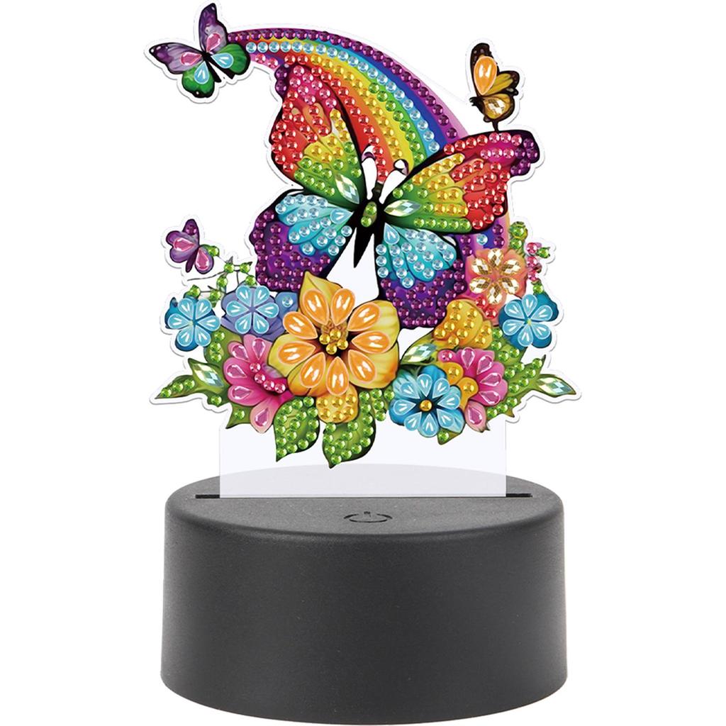DIY Diamantmalerei Nachtlicht mit Werkzeugen Diamantmalerei Tischlampe Kunsthandwerk Heimdekoration für Schlafzimmer Dekoration Geschenke