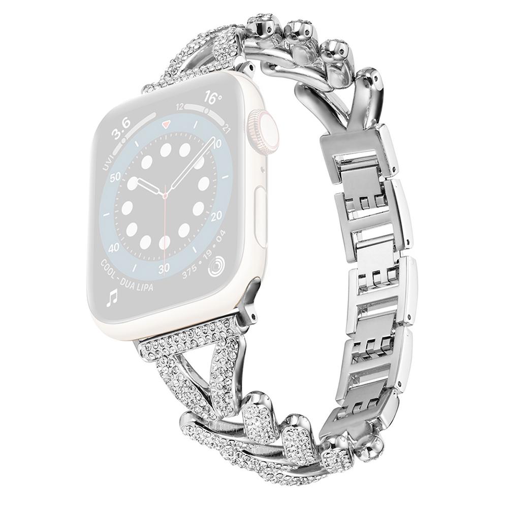 KALEBOL Zinc Alloy Strap for Apple Watch Ultra 3 2 1 49mm/Series 11 10 46mm/9 8 7 45mm/SE3 SE2 SE 6 5 4 44mm/3 2 1 42mm Watch Band Rhinestone Decor