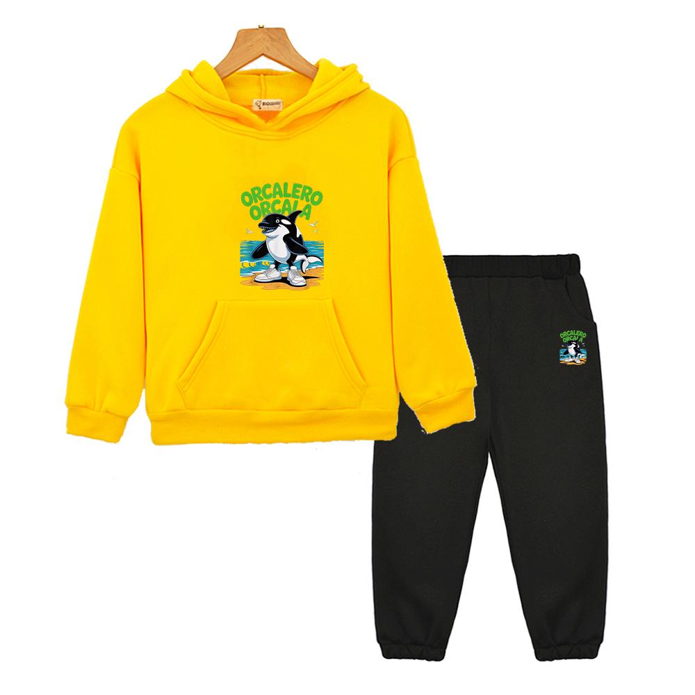 2pcs pullover+Pants boys girls Hooded Sets Italian Brainrot Autumn Anime hoodie Fleece Sweatshirt Jacket kids boutique clothes