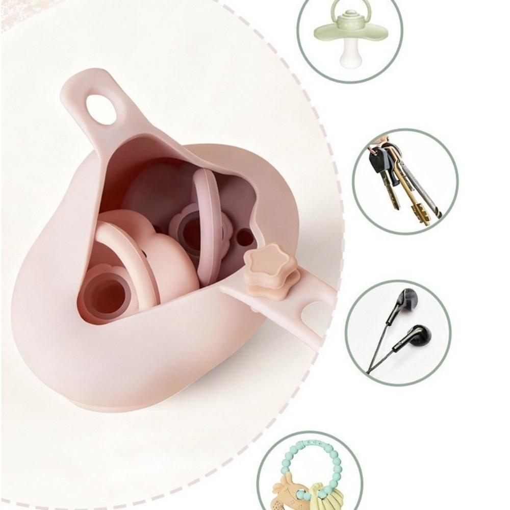 Scatola portaoggetti portatile in silicone a forma di stella Contenitore per succhietto Borsa portaoggetti per passeggino Per passeggini