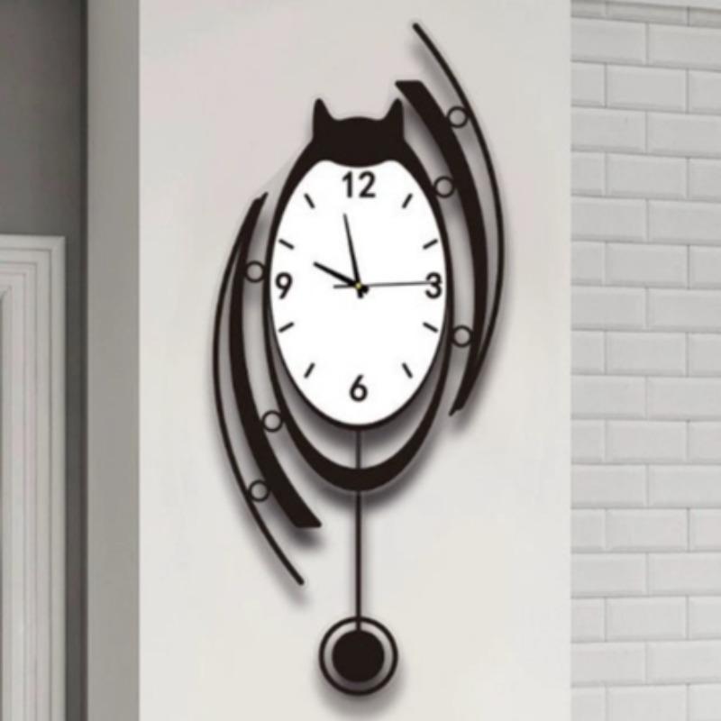 Modern Wall Clock Aesthetic Wall Watch Nordic Luxury Elegant Pendulum Clocks Minimalist Silent Decorative Living Room Watches